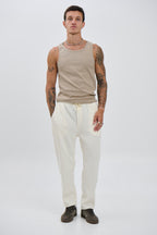 Rowan Pleated Pants Stone
