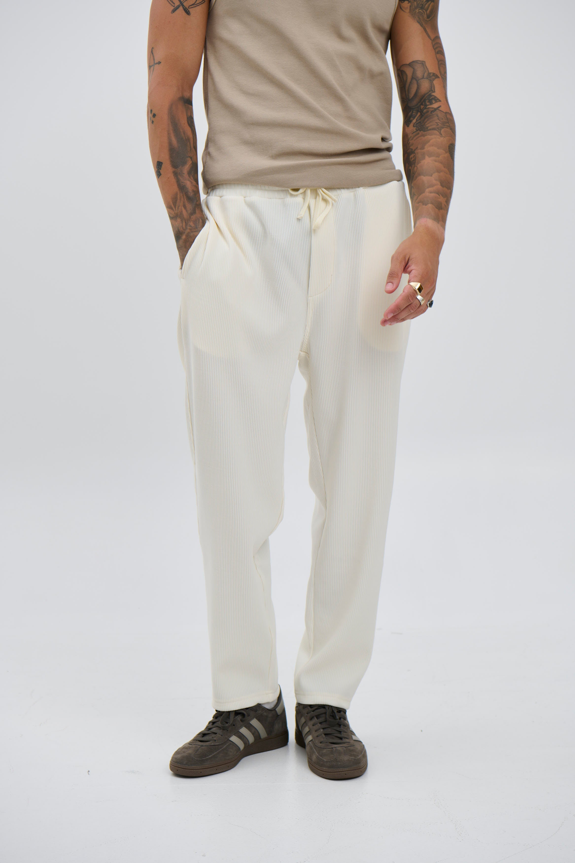 Rowan Pleated Pants Stone