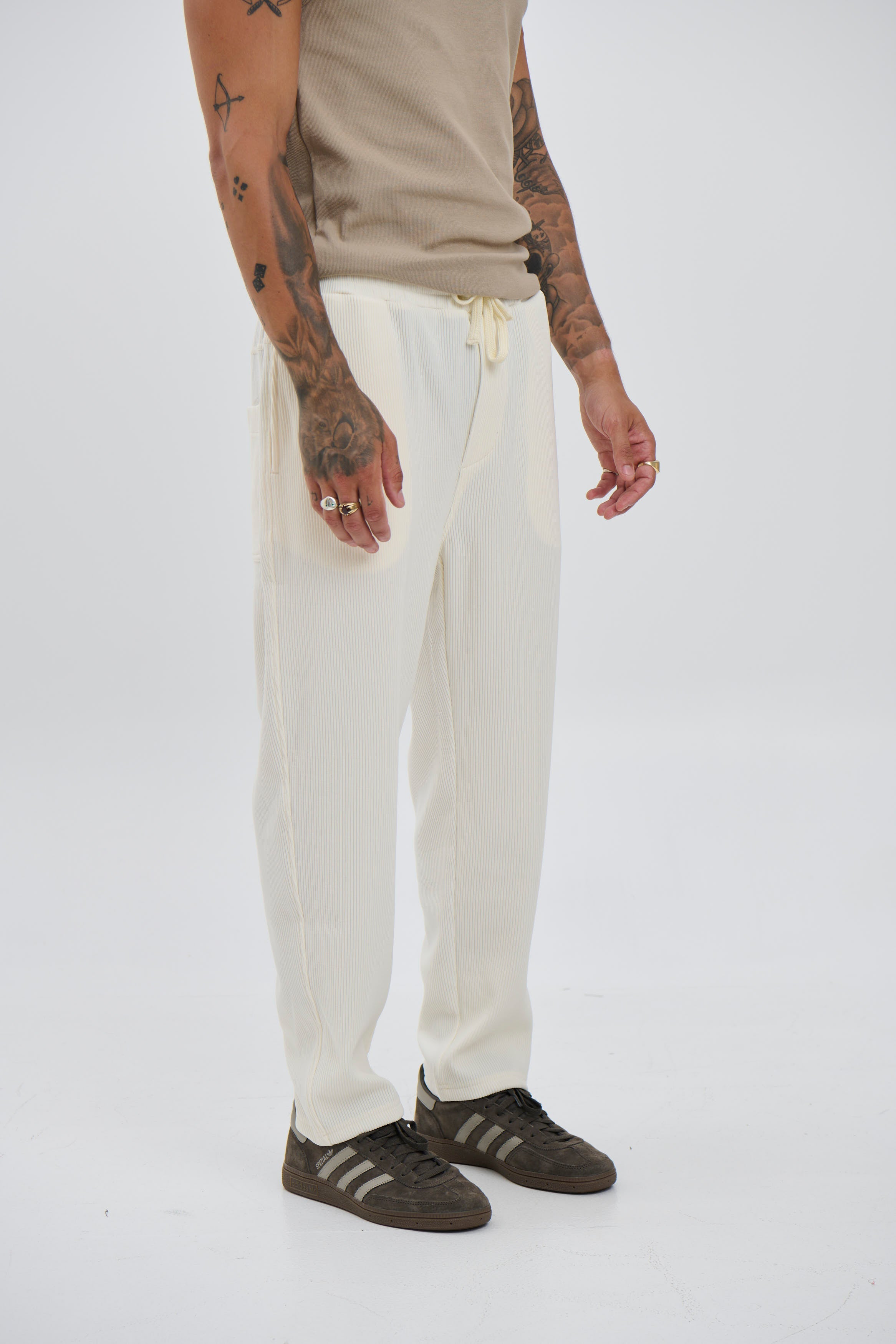 Rowan Pleated Pants Stone
