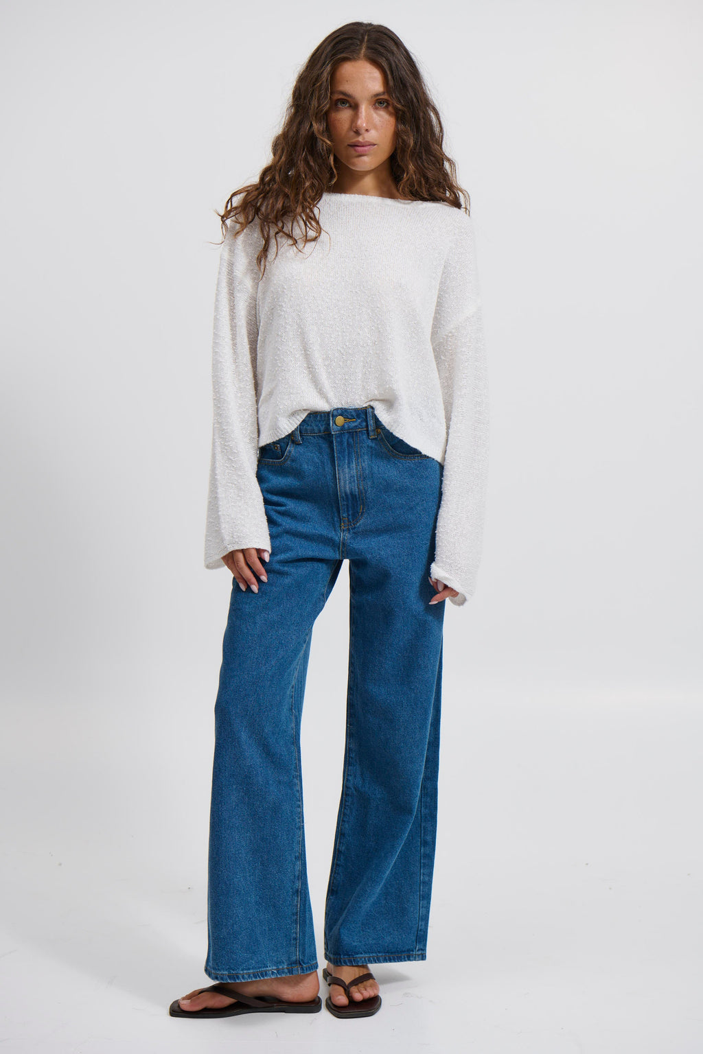 Harper Boyfriend Jean – Mid Blue