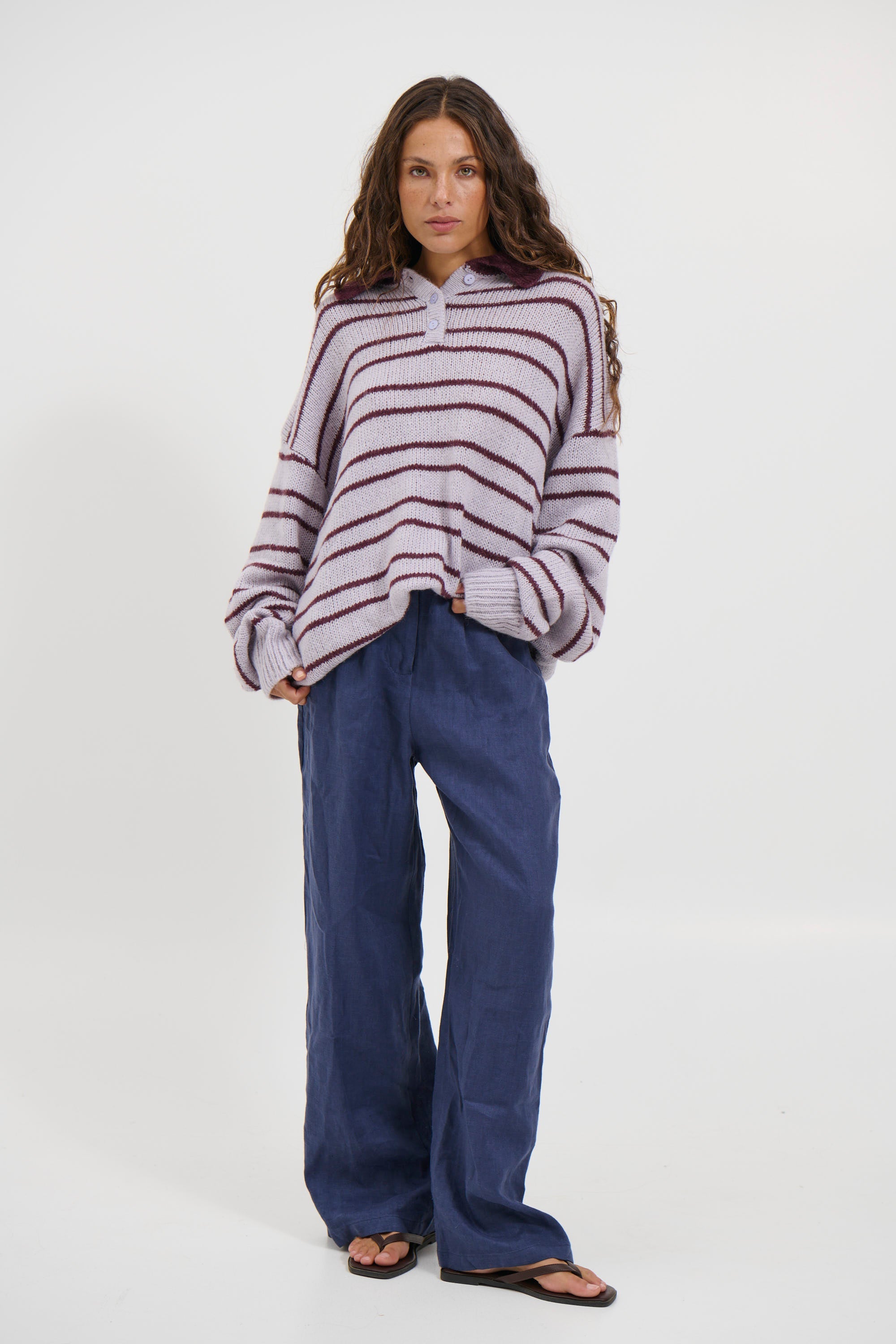 Selvoriaᵀᴹ Linen Pant – Black Wide-Leg Relaxed Fit
