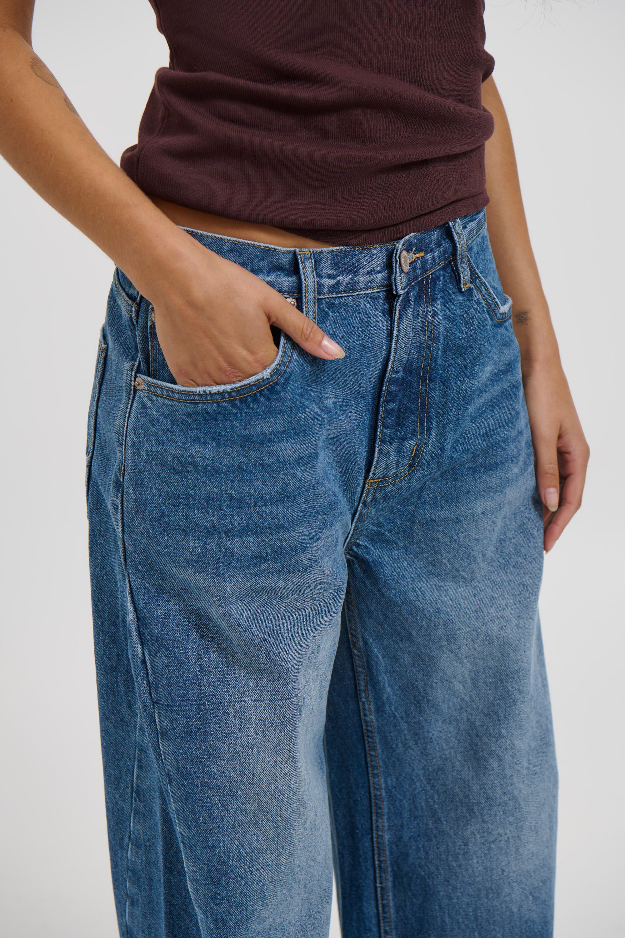 Haven Jean – True Blue Barrel Leg