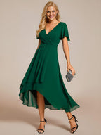 Elysian™ Midi Chiffon Wedding Guest Dress