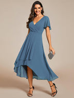 Elysian™ Midi Chiffon Wedding Guest Dress