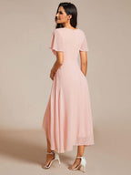 Elysian™ Midi Chiffon Wedding Guest Dress