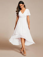 Elysian™ Midi Chiffon Wedding Guest Dress