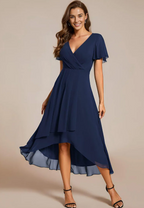Elysian™ Midi Chiffon Wedding Guest Dress
