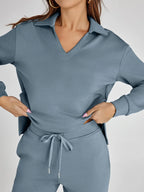 EaseLuxe™ Women’s 2-Piece Fall Outfit Set – Breathable & Wrinkle-Resistant Sweatsuit