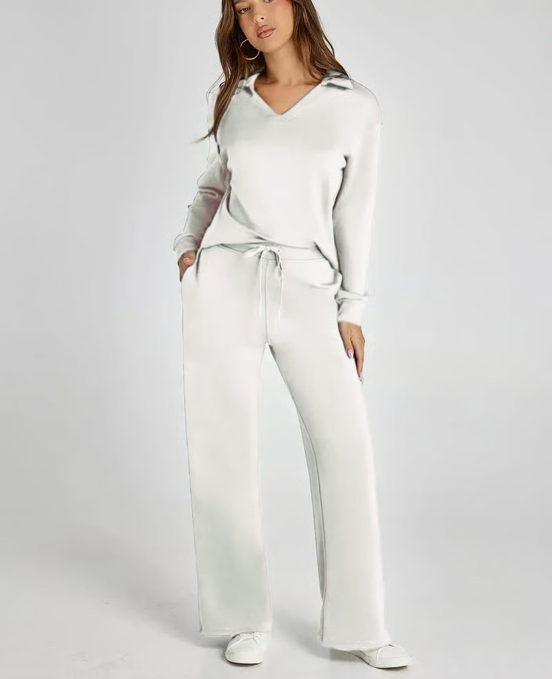 EaseLuxe™ Women’s 2-Piece Fall Outfit Set – Breathable & Wrinkle-Resistant Sweatsuit
