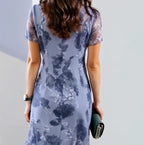 Veloura ™ – Fresh Round Neck Short Sleeve Mini Dress